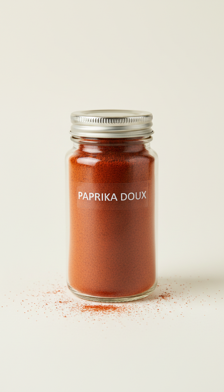 Paprika doux en bocal verre